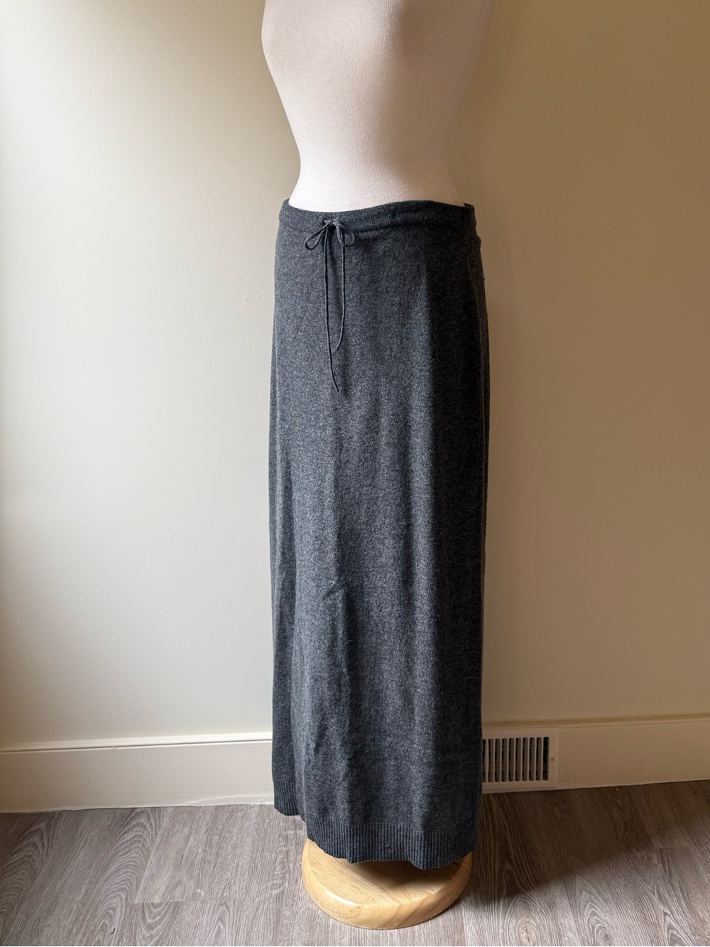 Vintage Capstan Bay 90% Lambswool Grey Maxi Skirt L | Repair / Upcycle